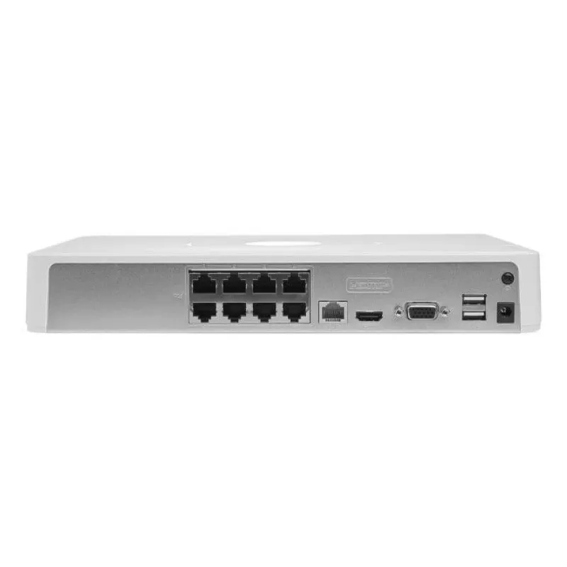 IP-відеореєстратор 8-канальний Hikvision DS-7108NI-Q1/8P(D) з 8 портами PoE для систем відеоспостереження