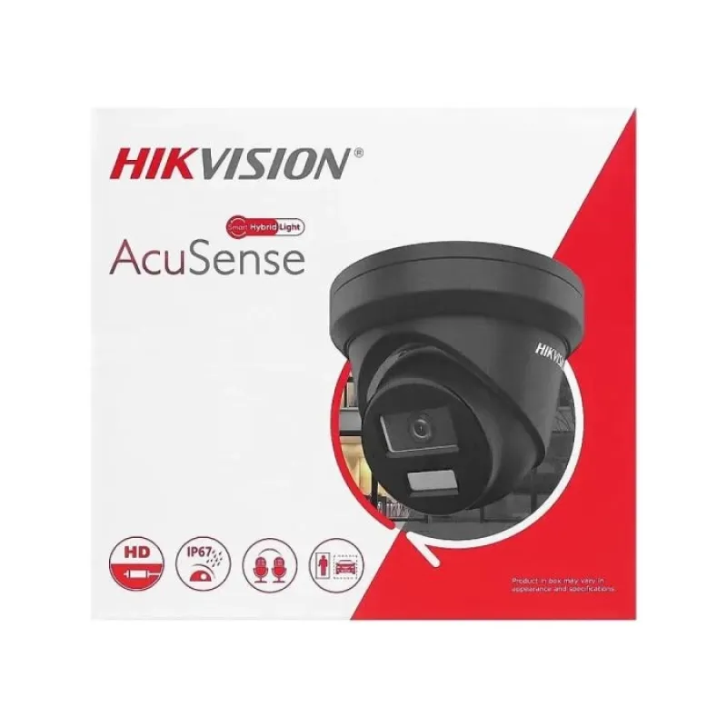 IP-відеокамера 4 Мп Hikvision DS-2CD2343G2-LI2U Black (2.8мм) AcuSense з відеоаналітикою та вбудованим мікрофоном для системи відеонагляду