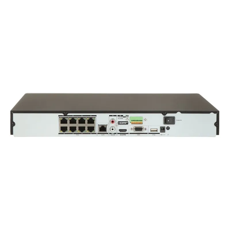 IP-відеореєстратор 8-канальний з PoE Hikvision DS-7608NXI-K2/8P(D) з відеоаналітикою для систем відеоспостереження