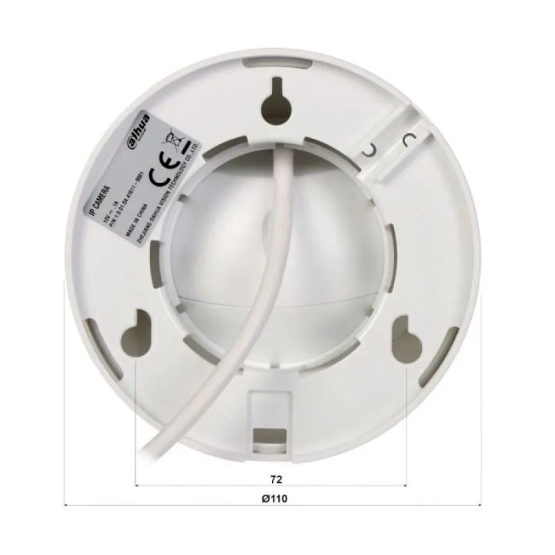 IP-відеокамера 2 Мп Dahua DH-IPC-HDW1230DT-SAW з Wi-Fi і вбудованим мікрофоном для системи відеоспостереження