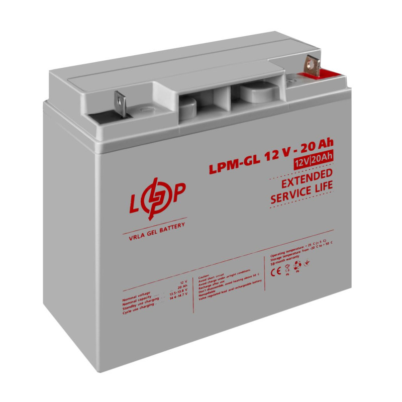 Акумулятор гелевий LPM-GL 12V - 20 Ah