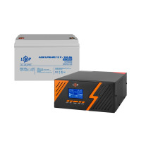 Комплект резервного живлення LP (LogicPower) ДБЖ + мультигелева батарея (UPS B1500 + АКБ MG 1200Wh)