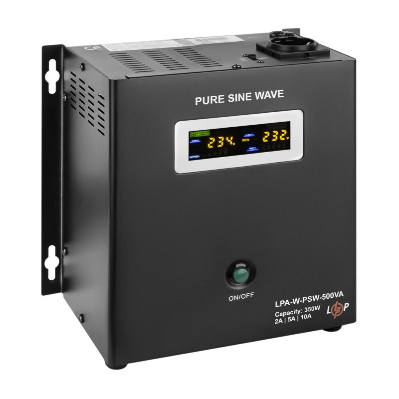 ДБЖ з правильною синусоїдою 12V LPA-W-PSW-500VA(350Вт) 2A/5A/10A