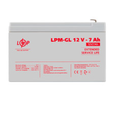 Акумулятор гелевий LPM-GL 12V - 7 Ah Уцінка 08/24