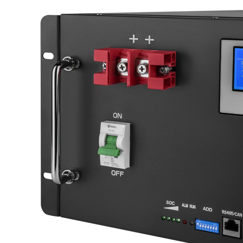 Акумулятор LP LiFePO4 48V (51,2V) - 100 Ah (5120Wh) (Smart BMS 100A) з LCD RM