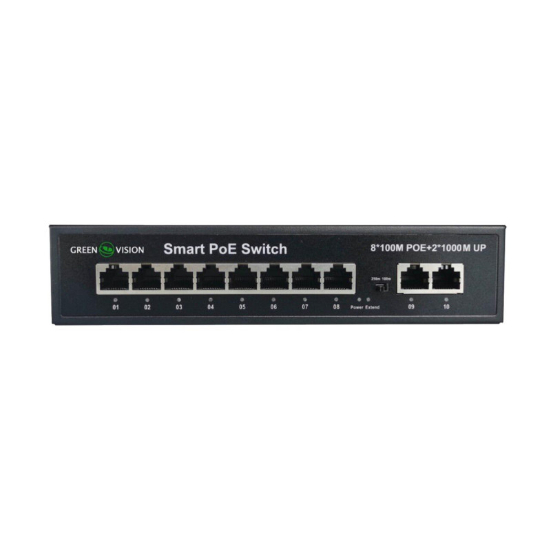 Комутатор мережевий POE GV-008-D-08+2PG