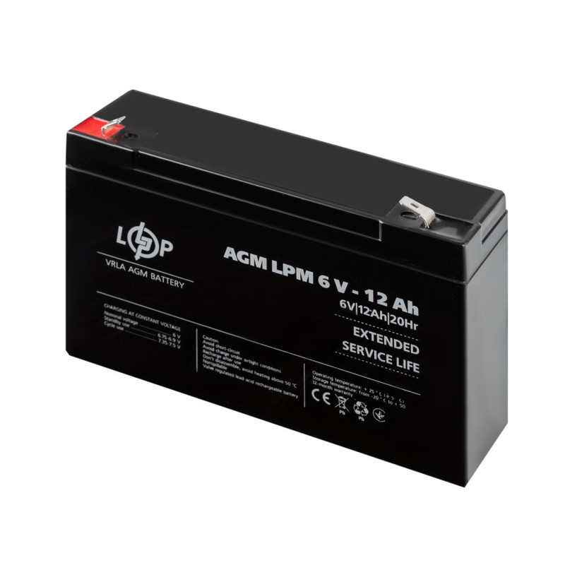 Акумулятор AGM LPM 6V - 12 Ah