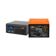 Комплект резервного живлення LP(LogicPower) ДБЖ + літієва (LiFePO4) батарея (UPS В1000 + АКБ LiFePO4 1280W)