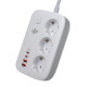 Мережевий фільтр (подовжувач) LP F65WG4 (3x230V-3520W, 2xUSB-60W, 2xType-C 65W QC/PD)