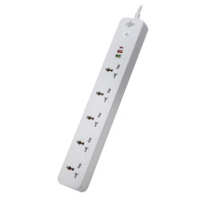Мережевий фільтр (подовжувач) LP (5x230V-2500W, 1xUSB-38W/PD/QC3.0, 1xType-C 20W, 1xUSB 18W)