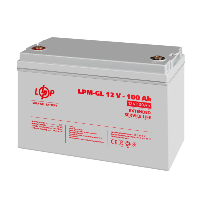 Акумулятор гелевий LPM-GL 12V - 100 Ah