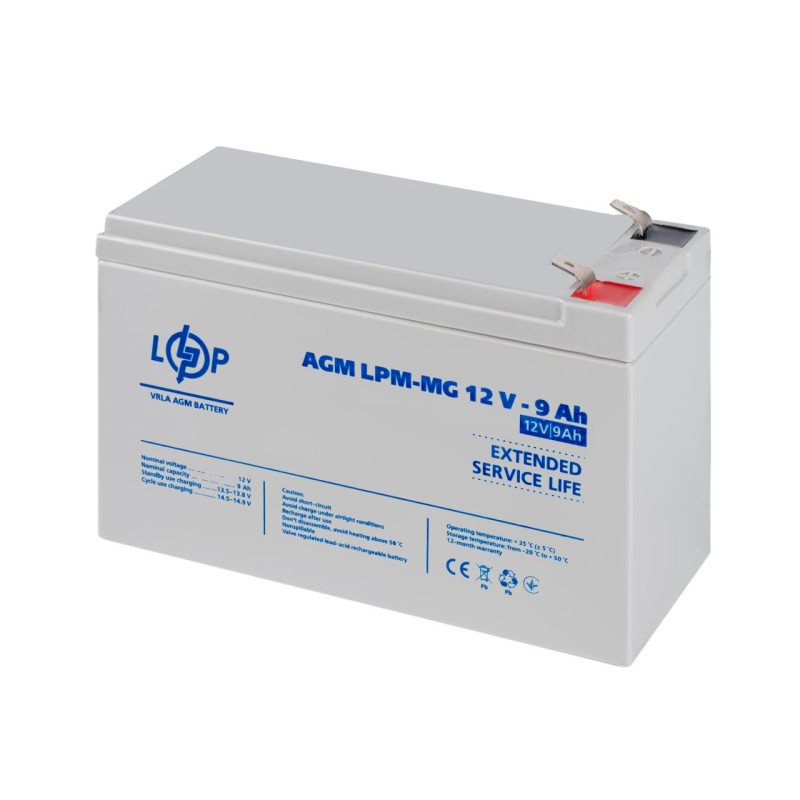 Акумулятор мультигелевий LPM-MG 12V - 9 Ah
