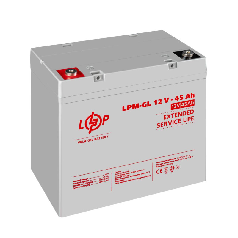 Акумулятор гелевий LPM-GL 12V - 45 Ah