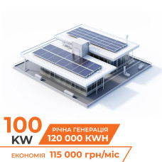 Комплект СЕС мережева на інверторі Deye 100кВт