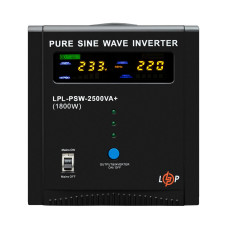ДБЖ LP LPL-PSW-2500VA+ (1800Вт) 10A/30A з правильною синусоїдою 24V