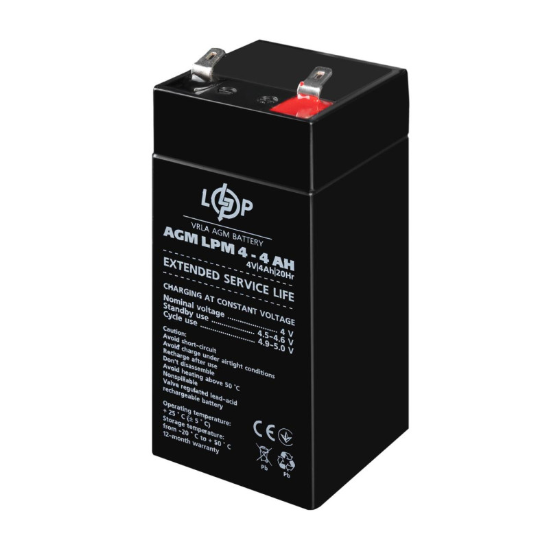 Акумулятор AGM LPM 4V - 4 Ah