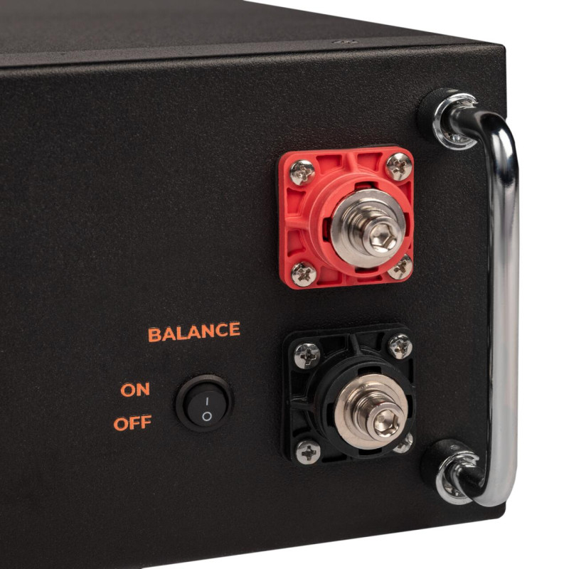 Акумулятор LP LiFePO4 51,2V - 100 Ah (5120Wh) (BMS SP 100A/50А) RM RS485/CAN LCD BL