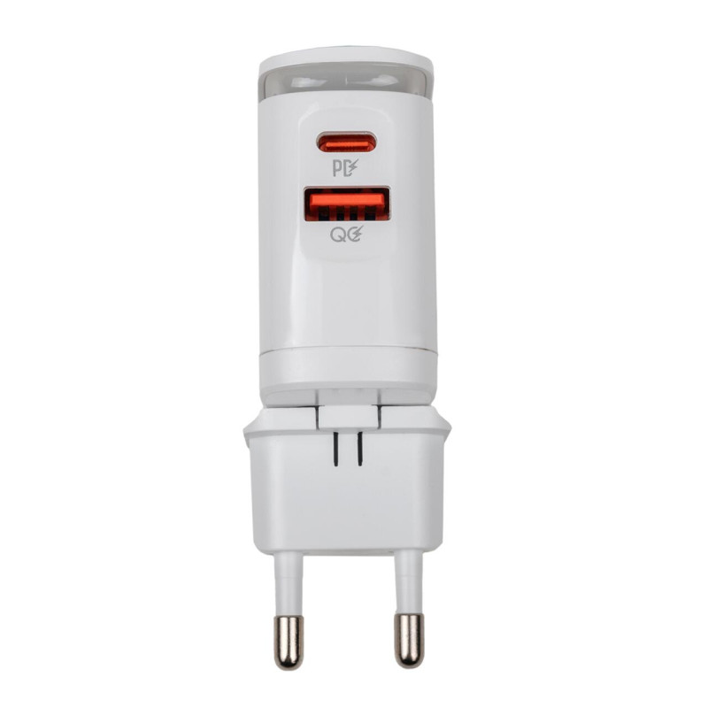 Зарядка для телефона LP 25W (Type-C+USB) QC3.0 PD + кабель (Type-C to Type-C) 25WCH