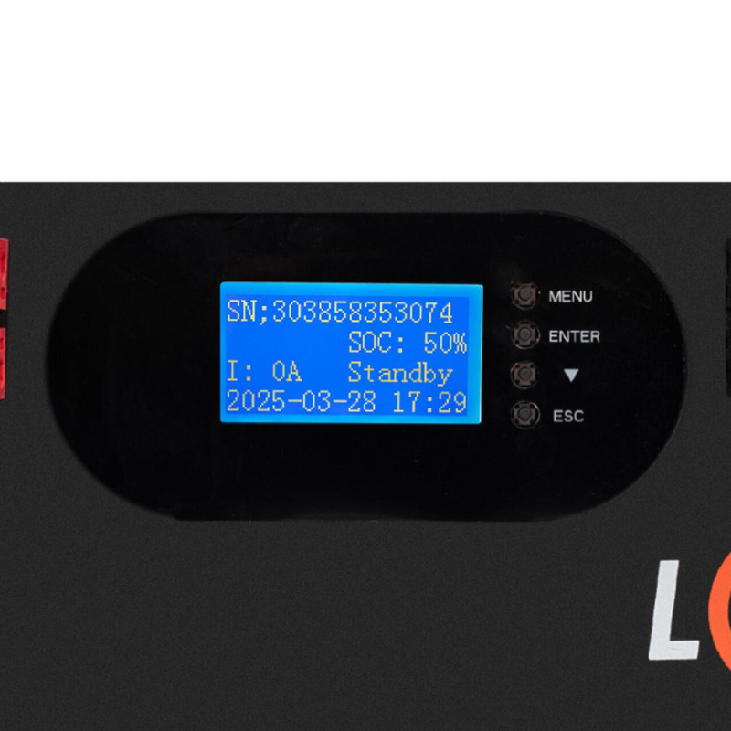 Акумулятор LP LiFePO4 51,2V - 120 Ah 6000Wh (Smart BMS 100A) с LCD RM AB RS485/CAN