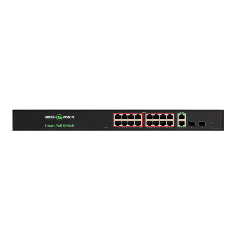 Комутатор мережевий POE GV-022-D-16G+2PG+2SFP