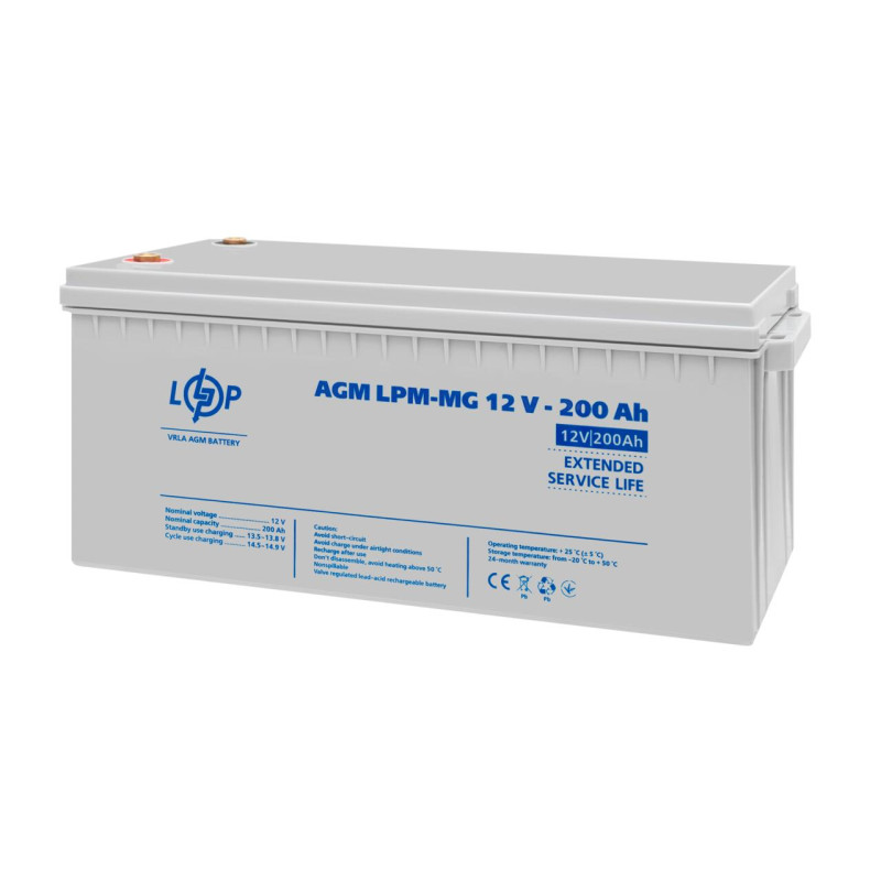 Акумулятор мультигелевий LPM-MG 12V - 200 Ah