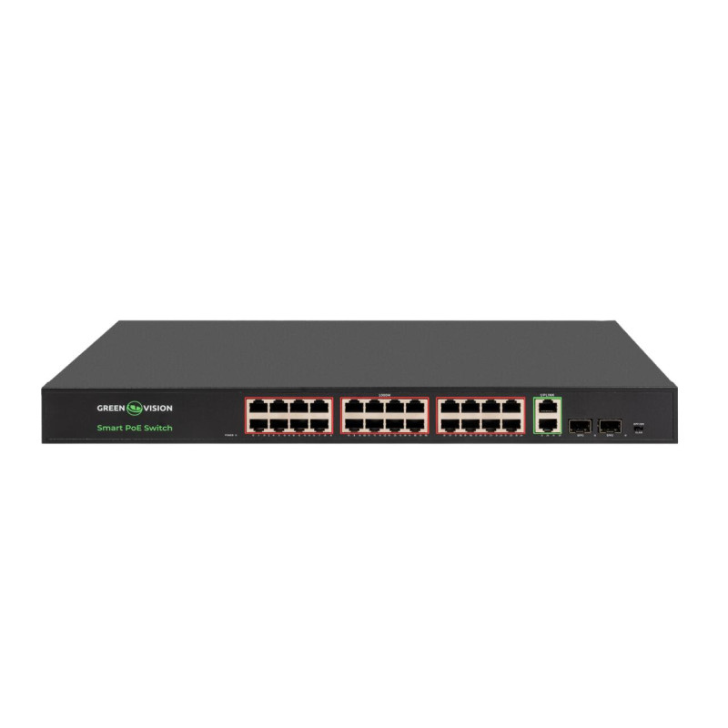 Комутатор мережевий POE GV-023-D-24G+2PG+2SFP