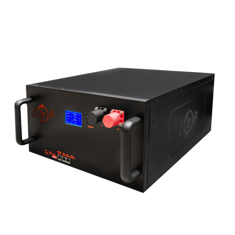 Акумулятор LP LiFePO4 25,6V - 280 Ah (7168Wh) (BMS 200A/100А) LCD метал Smart RM RS485/CAN