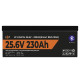 Акумулятор LP LiFePO4 25,6V - 230 Ah (5888Wh) (Smart BMS 150А) з BT пластик