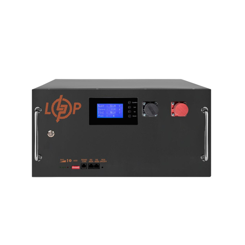 Акумулятор LP LiFePO4 51,2V - 230 Ah (11776Wh) (BMS SP 200A/100А) RM RS485/CAN LCD BL