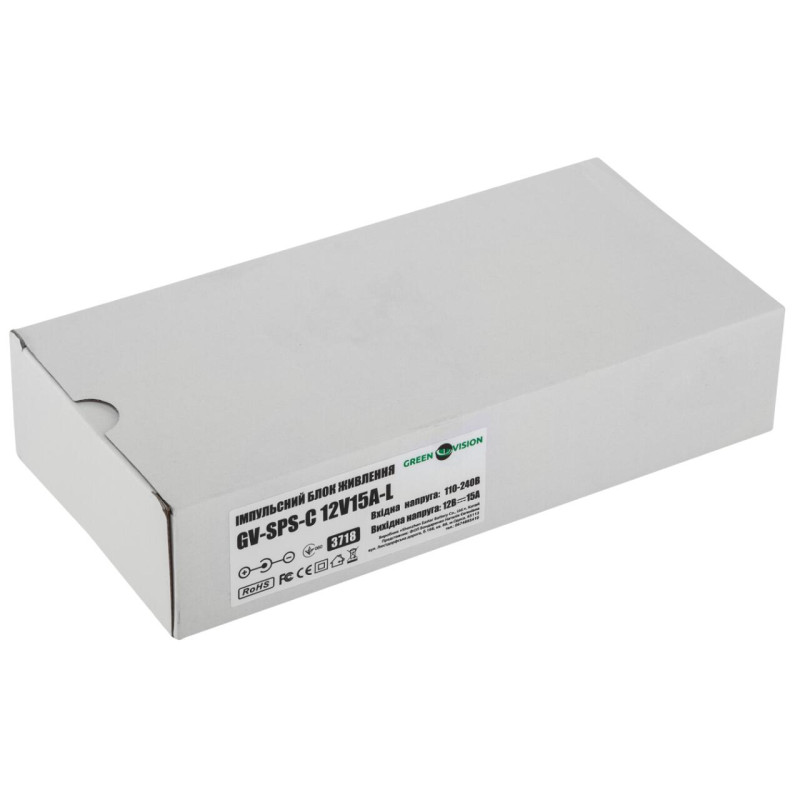 Імпульсний блок живлення GV-SPS-С 12V15A-L (180W)