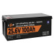 Акумулятор LP LiFePO4 24V (25,6V) - 100 Ah (2560Wh) (Smart BMS 100А) с BT пластик Уцінка