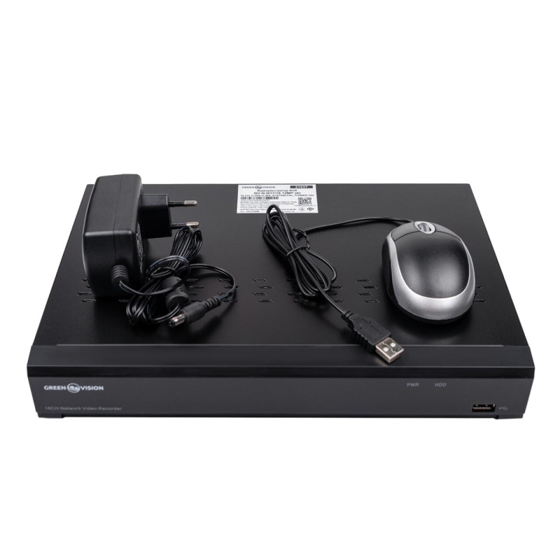 IP відеореєстратор 16-канальний 12MP NVR GreenVision GV-N-I017/16 (A)