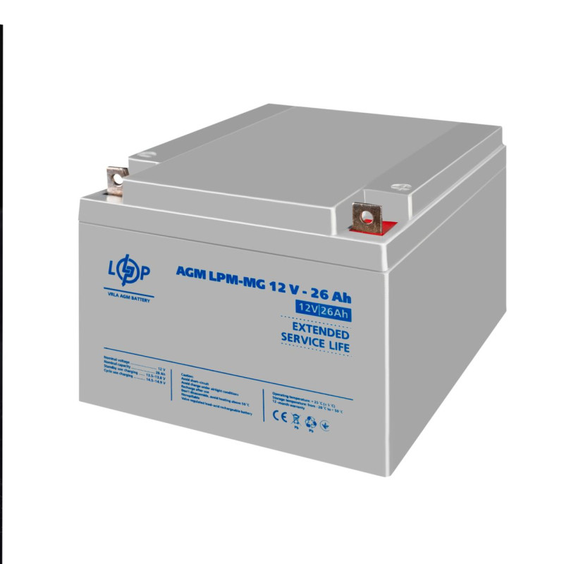 Акумулятор мультигелевий LPM-MG 12V - 26 Ah