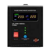 ДБЖ LP LPL-PSW-1000VA+ (700Вт) 10A/30A з правильною синусоїдою 12V