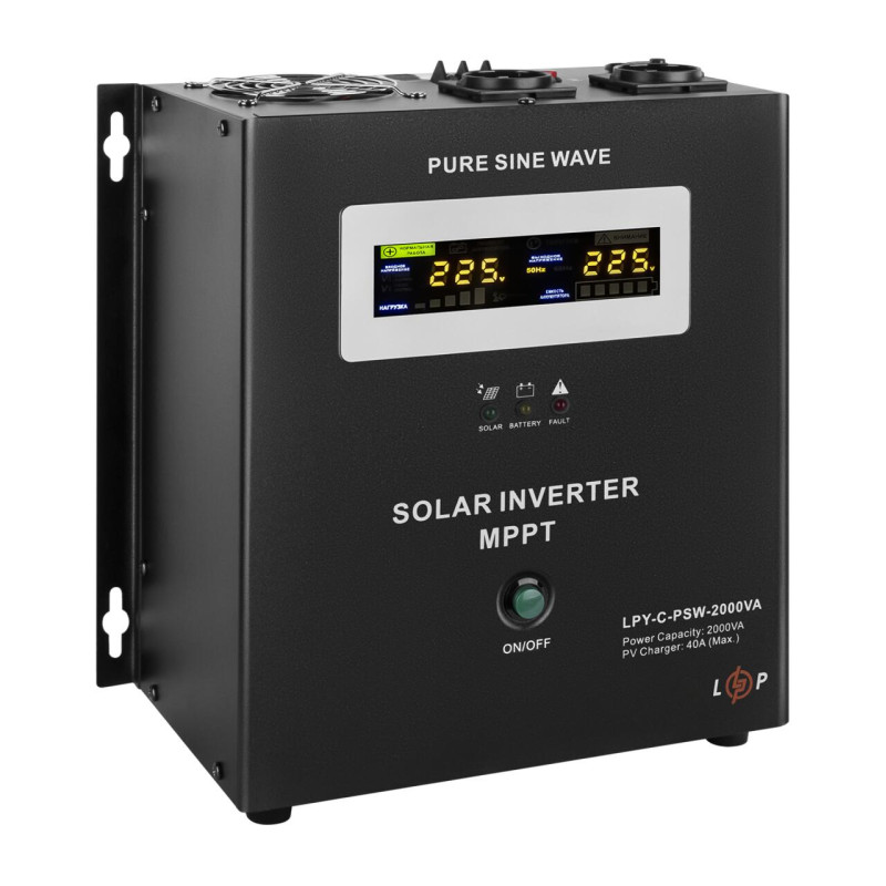 Сонячний інвертор (ДБЖ) LogicPower LPY-C-PSW-2000VA (1400W) MPPT24V