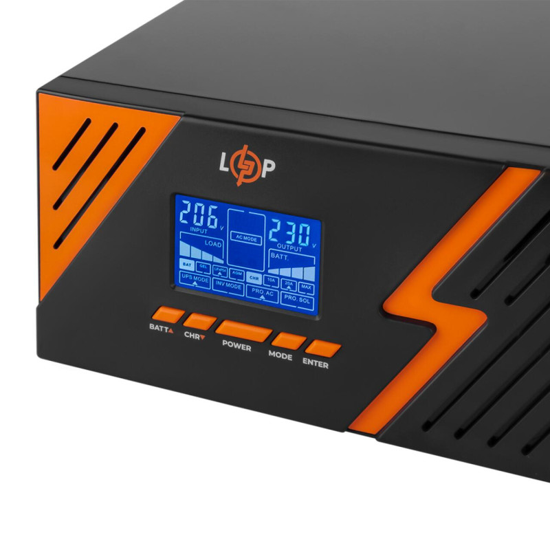 ДБЖ з правильною синусоїдою 12V LPM-PSW-1500VA (1050Вт) Black Уцінка