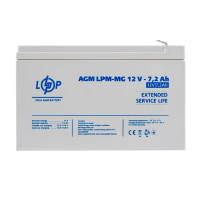 Акумулятор мультигелевий LPM-MG 12V - 7.2 Ah Уцінка 10.2024