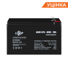 Розпродаж (16152) Тяговий свинцево-кислотний AGM Акумулятор LP 6-DZM-7 Ah (02-2024)