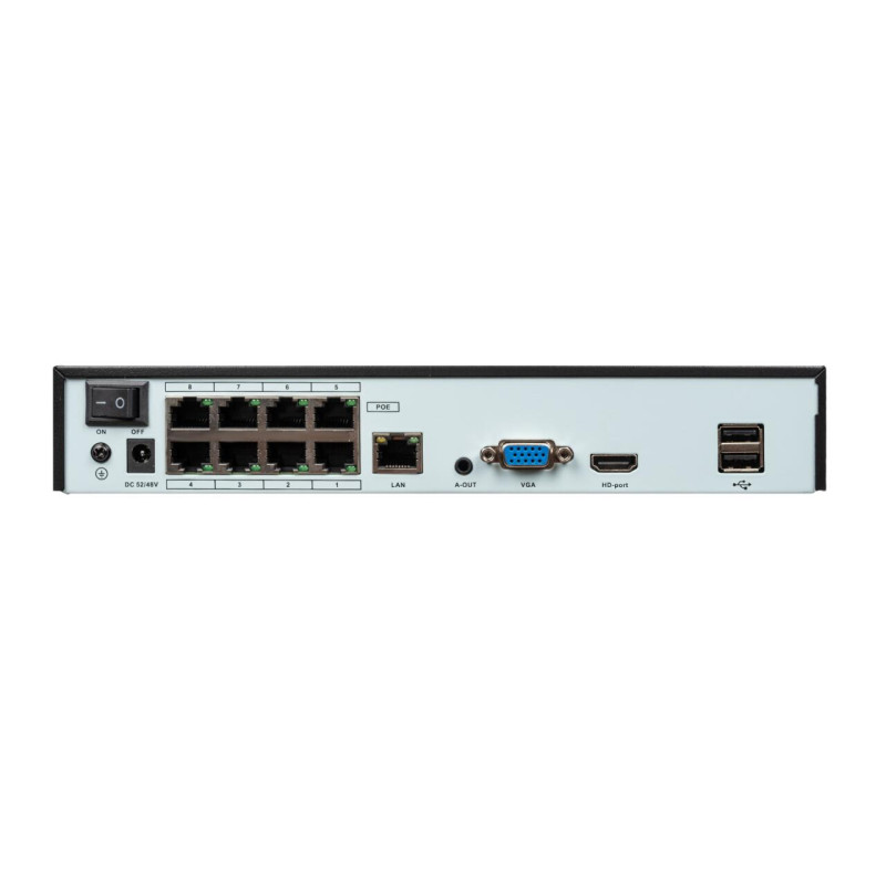 IP відеореєстратор 10-канальний 8MP NVR GreenVision GV-N-S024/08 (8POE) (Lite)