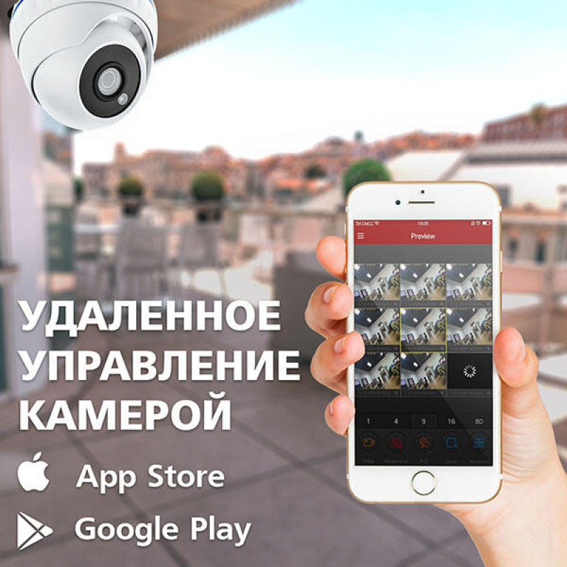 Купольна IP камера GV-073-IP-H-DOА14-20 3МР