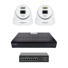Комплект відеоспостереження на 2 камери GV-IP-K-W101/2 5MP (Ultra AI)
