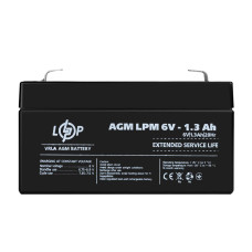 Акумулятор AGM LPM 6V - 1.3 Ah Уцінка 10.2024
