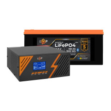 Комплект резервного живлення LogicPower ДБЖ 1050W + літієва (LiFePO4) батарея 1920 Wh