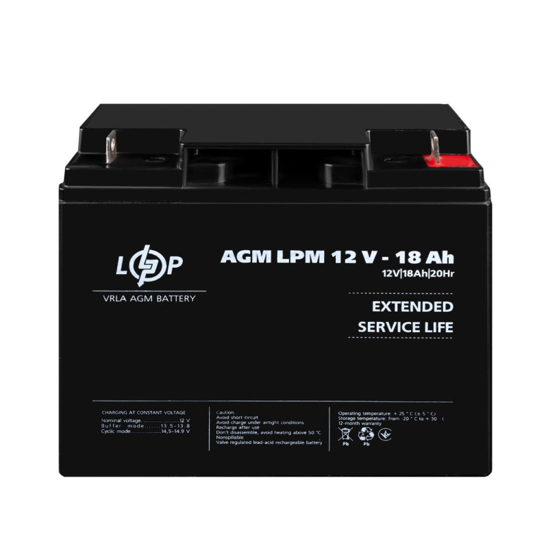 Акумулятор AGM LPM 12V - 18 Ah