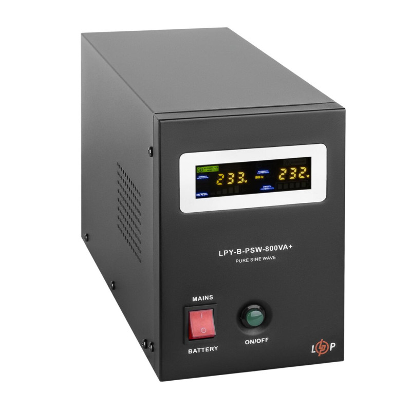 ДБЖ з правильною синусоїдою 12V LPY-B-PSW-800VA+(560Вт) 5A/15A