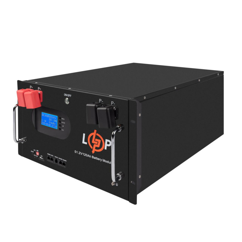 Акумулятор LP LiFePO4 51,2V - 230 Ah (11776Wh) (Smart BMS 200A) с LCD RM AB RS485/CAN