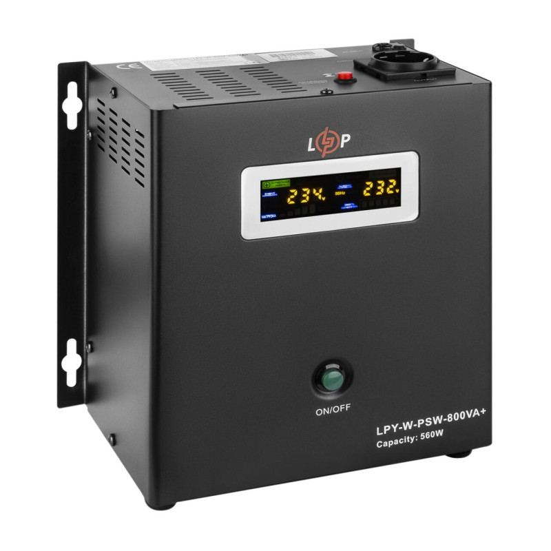 ДБЖ з правильною синусоїдою 12V LPY-W-PSW-800VA+(560Вт)5A/15A