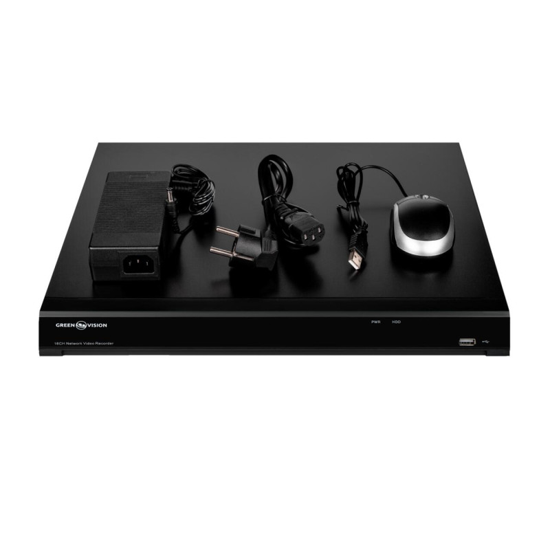 IP відеореєстратор 16-канальний 12MP NVR GreenVision GV-N-I017/16 12MP 12MP (V2)