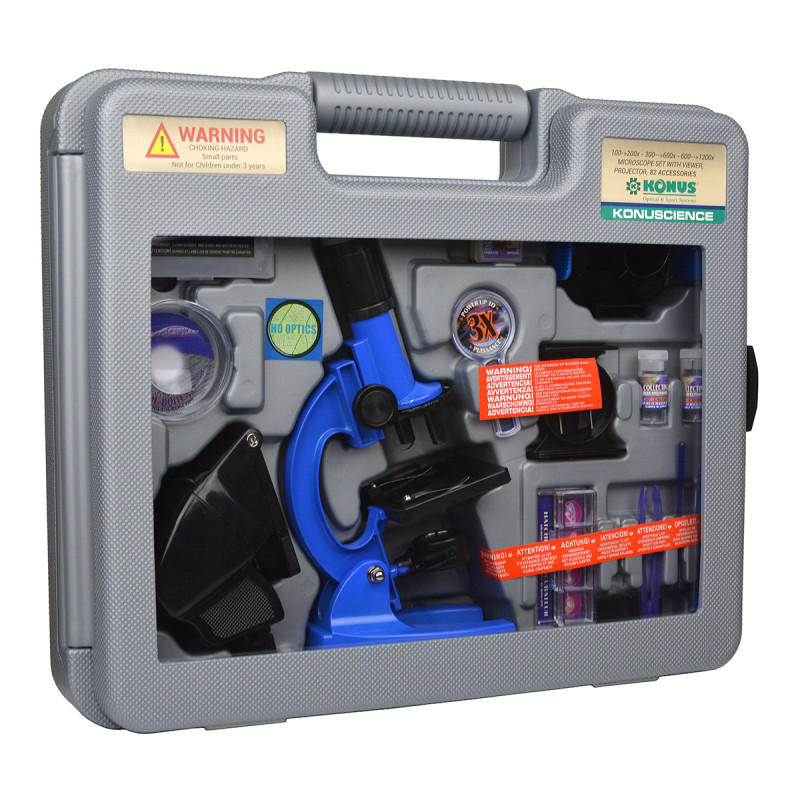 Мікроскоп KONUS KONUSCIENCE (100x-1200x) (в кейсі)