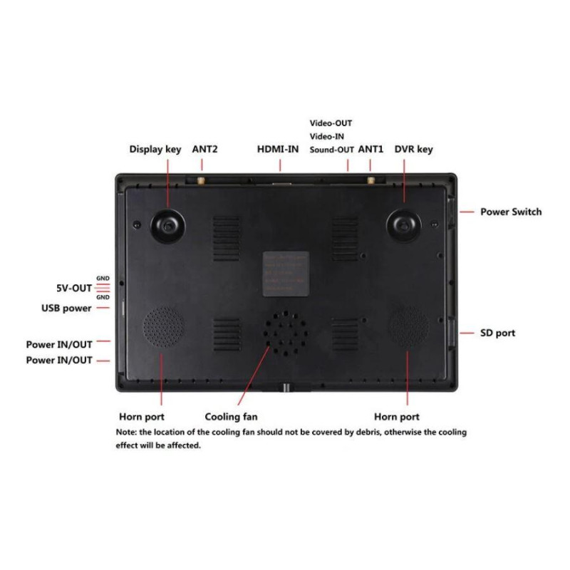 Монітор Hawkeye Captain 10.2" DVR 5.8GHz 104CH L,X,Z Band
